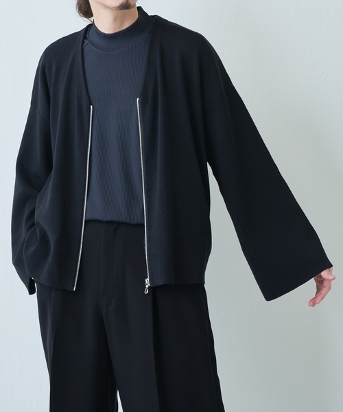 Lui's（ルイス）の「フレアスリーブZIPカーディガン（カーディガン/ボレロ・メンズ・グレー/ブラック・MEDIUM/SMALL）」の21枚目の写真