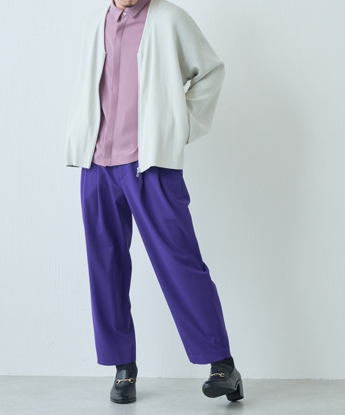 Lui's（ルイス）の「フレアスリーブZIPカーディガン（カーディガン/ボレロ・メンズ・グレー/ブラック・MEDIUM/SMALL）」の3枚目の写真