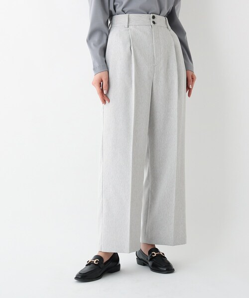 OPAQUE.CLIP（オペークドットクリップ）の「◆メランジカルゼ ストレートパンツ（その他パンツ・レディース・ベージュ系その他6/グレー系3/ネイビー・38/42/40）」の2枚目の写真