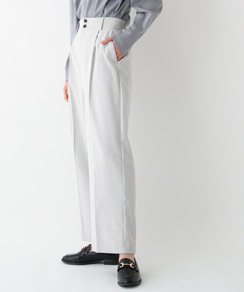 OPAQUE.CLIP（オペークドットクリップ）の「◆メランジカルゼ ストレートパンツ（その他パンツ・レディース・ベージュ系その他6/グレー系3/ネイビー・38/42/40）」の6枚目の写真