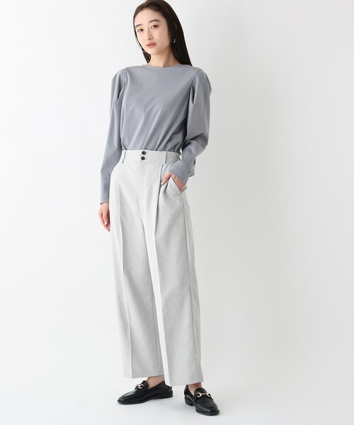 OPAQUE.CLIP（オペークドットクリップ）の「◆メランジカルゼ ストレートパンツ（その他パンツ・レディース・ベージュ系その他6/グレー系3/ネイビー・38/42/40）」の13枚目の写真