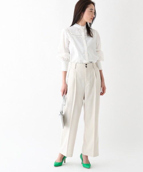 OPAQUE.CLIP（オペークドットクリップ）の「◆メランジカルゼ ストレートパンツ（その他パンツ・レディース・ベージュ系その他6/グレー系3/ネイビー・38/42/40）」の19枚目の写真