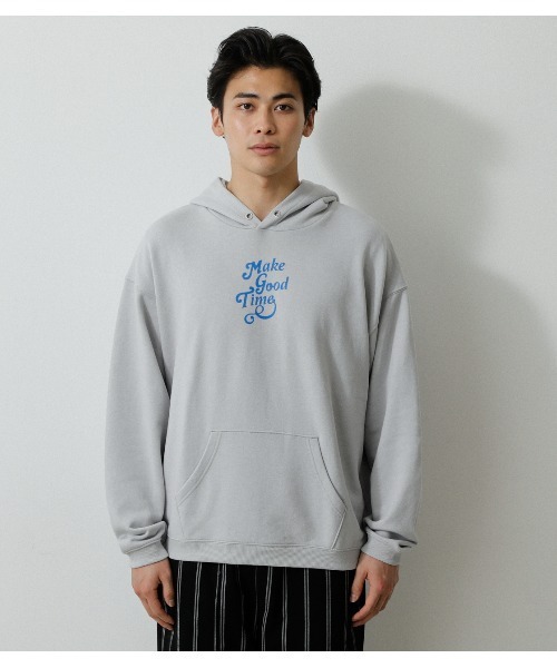 AZUL by moussy（アズールバイマウジー）の「MAKE GOOD TIME HOODIE/メイクグッドタイムフーディ（パーカー・メンズ・ブラック/ライトグレー/ライトグリーン・LARGE/MEDIUM）」の16枚目の写真