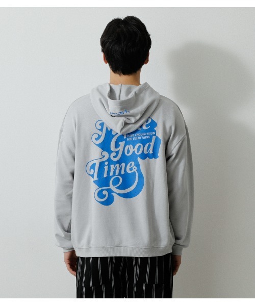 AZUL by moussy（アズールバイマウジー）の「MAKE GOOD TIME HOODIE/メイクグッドタイムフーディ（パーカー・メンズ・ブラック/ライトグレー/ライトグリーン・LARGE/MEDIUM）」の18枚目の写真