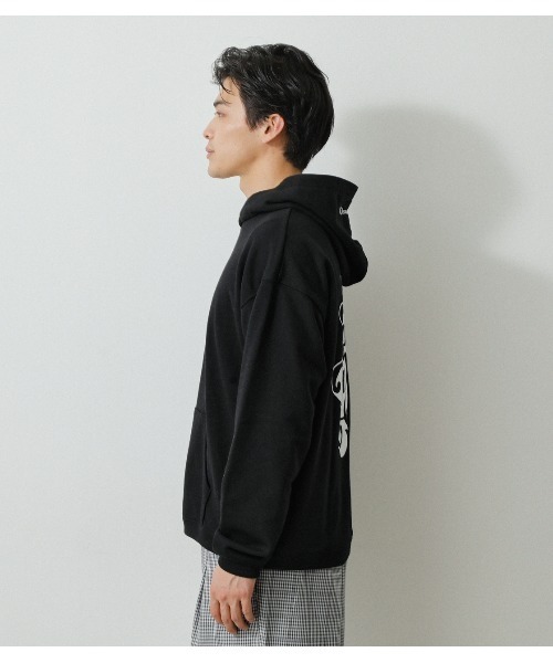 AZUL by moussy（アズールバイマウジー）の「MAKE GOOD TIME HOODIE/メイクグッドタイムフーディ（パーカー・メンズ・ブラック/ライトグレー/ライトグリーン・LARGE/MEDIUM）」の8枚目の写真