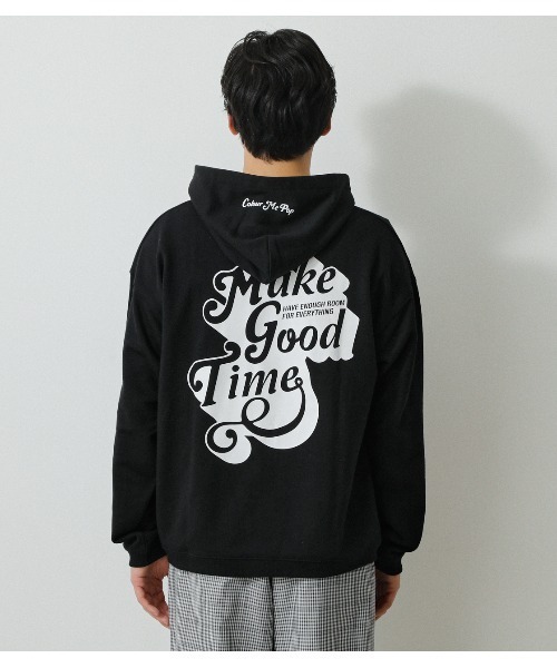 AZUL by moussy（アズールバイマウジー）の「MAKE GOOD TIME HOODIE/メイクグッドタイムフーディ（パーカー・メンズ・ブラック/ライトグレー/ライトグリーン・LARGE/MEDIUM）」の9枚目の写真