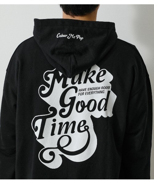 AZUL by moussy（アズールバイマウジー）の「MAKE GOOD TIME HOODIE/メイクグッドタイムフーディ（パーカー・メンズ・ブラック/ライトグレー/ライトグリーン・LARGE/MEDIUM）」の10枚目の写真