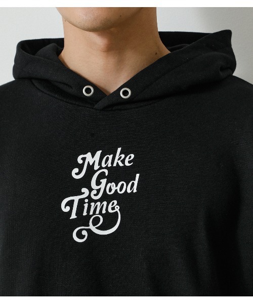 AZUL by moussy（アズールバイマウジー）の「MAKE GOOD TIME HOODIE/メイクグッドタイムフーディ（パーカー・メンズ・ブラック/ライトグレー/ライトグリーン・LARGE/MEDIUM）」の11枚目の写真