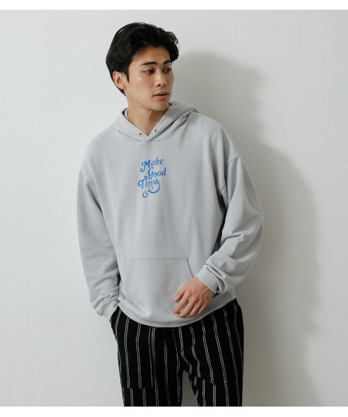 AZUL by moussy（アズールバイマウジー）の「MAKE GOOD TIME HOODIE/メイクグッドタイムフーディ（パーカー・メンズ・ブラック/ライトグレー/ライトグリーン・LARGE/MEDIUM）」の13枚目の写真