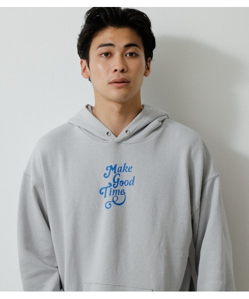 AZUL by moussy（アズールバイマウジー）の「MAKE GOOD TIME HOODIE/メイクグッドタイムフーディ（パーカー・メンズ・ブラック/ライトグレー/ライトグリーン・LARGE/MEDIUM）」の14枚目の写真