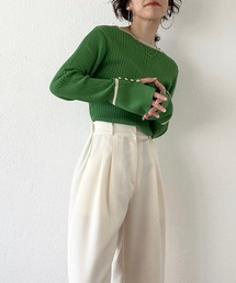 flare sleeve knit po / フレアスリーブニットプルオーバー