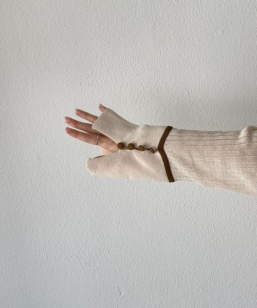 wee9s（ウィークス）の「flare sleeve knit po / フレアスリーブニットプルオーバー（ニット/セーター・レディース・ブラック/ブラウン/ホワイト/グリーン・FREE）」の11枚目の写真