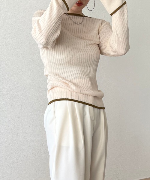 wee9s（ウィークス）の「flare sleeve knit po / フレアスリーブニットプルオーバー（ニット/セーター・レディース・ブラック/ブラウン/ホワイト/グリーン・FREE）」の15枚目の写真
