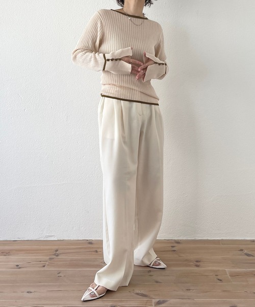wee9s（ウィークス）の「flare sleeve knit po / フレアスリーブニットプルオーバー（ニット/セーター・レディース・ブラック/ブラウン/ホワイト/グリーン・FREE）」の12枚目の写真