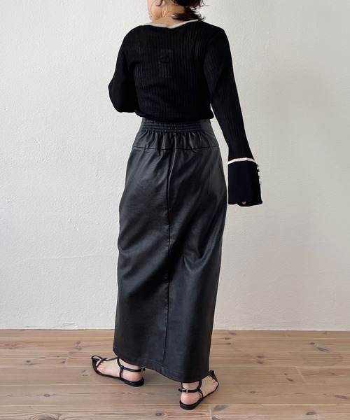 wee9s（ウィークス）の「flare sleeve knit po / フレアスリーブニットプルオーバー（ニット/セーター・レディース・ブラック/ブラウン/ホワイト/グリーン・FREE）」の18枚目の写真