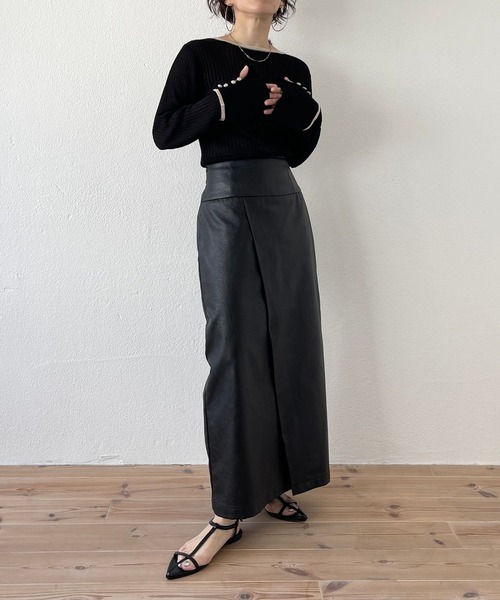 wee9s（ウィークス）の「flare sleeve knit po / フレアスリーブニットプルオーバー（ニット/セーター・レディース・ブラック/ブラウン/ホワイト/グリーン・FREE）」の19枚目の写真