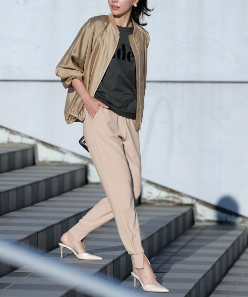 RANAN(ラナン)の「裾スリットパンツ(その他パンツ・レディース・ブラック/ベージュ・LL/M/L)」の9枚目の写真