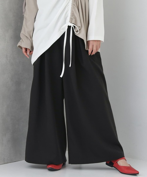 n'OrLABEL（ノアールレーベル）の「【廃盤】『ボックスタックワイドパンツ』（その他パンツ・レディース・ブラック/ベージュ/ライトカーキ・LONG/REGULAR）」の2枚目の写真