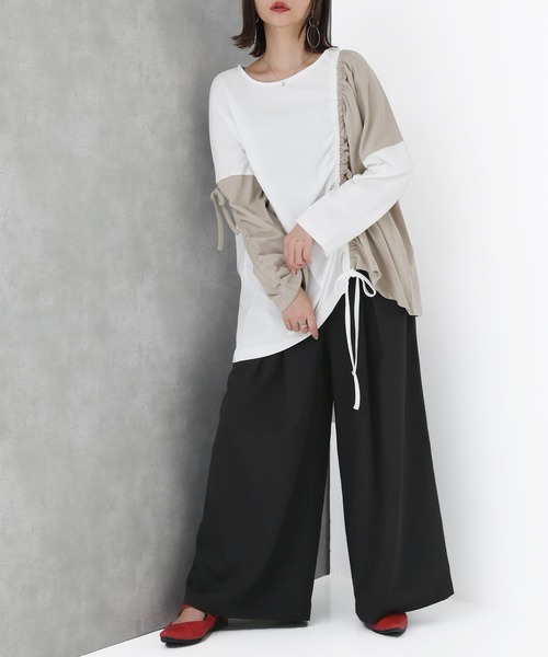 n'OrLABEL（ノアールレーベル）の「【廃盤】『ボックスタックワイドパンツ』（その他パンツ・レディース・ブラック/ベージュ/ライトカーキ・LONG/REGULAR）」の17枚目の写真