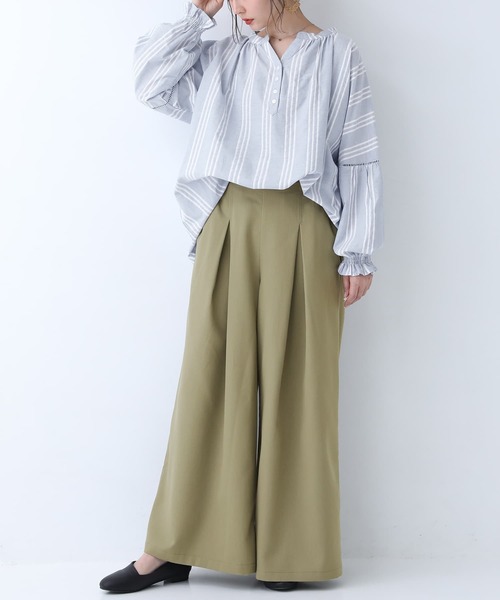 n'OrLABEL（ノアールレーベル）の「【廃盤】『ボックスタックワイドパンツ』（その他パンツ・レディース・ブラック/ベージュ/ライトカーキ・LONG/REGULAR）」の5枚目の写真