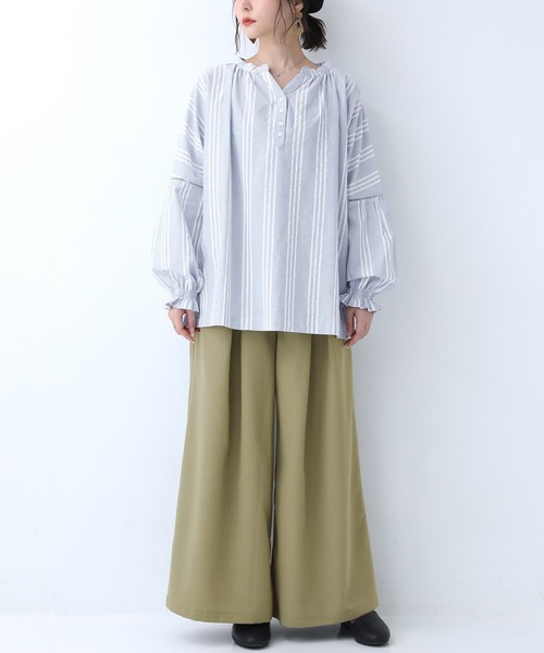 n'OrLABEL（ノアールレーベル）の「【廃盤】『ボックスタックワイドパンツ』（その他パンツ・レディース・ブラック/ベージュ/ライトカーキ・LONG/REGULAR）」の6枚目の写真