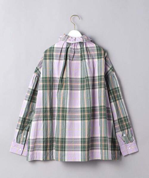 TOUJOURS(トゥジュー)の「<TOUJOURS(トゥジュー)>チェック ラッフル シャツ ■■■(シャツ/ブラウス・レディース・ピンク・1)」の2枚目の写真