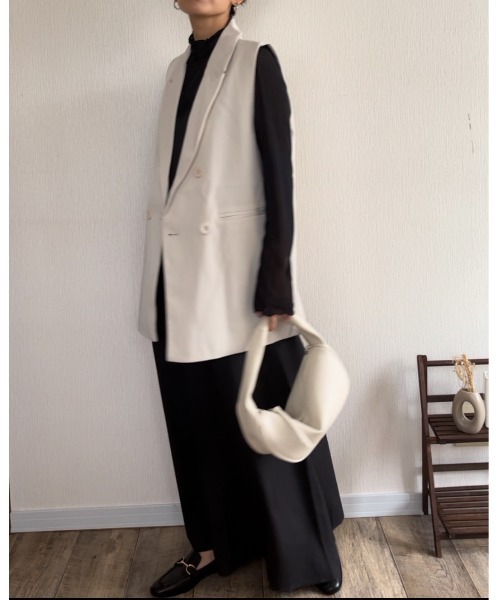 Ritzy（リッツィー）の「華奢ストラップ。ロングキャミワンピース（ワンピース・レディース・ブラック/ブルー/カーキ/ベージュ・M/L）」の20枚目の写真