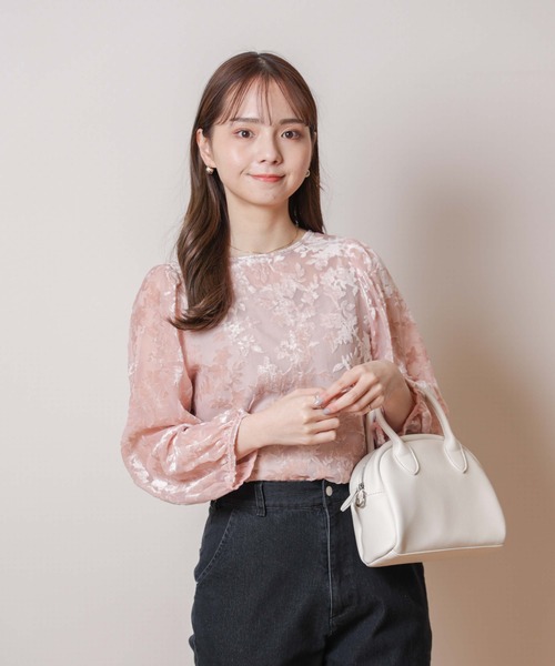 flower(フラワー)の「メルティングバルーンブラウス(シャツ/ブラウス・レディース・ベージュ/ピンク・FREE)」の15枚目の写真