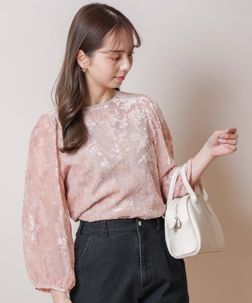 flower(フラワー)の「メルティングバルーンブラウス(シャツ/ブラウス・レディース・ベージュ/ピンク・FREE)」の17枚目の写真