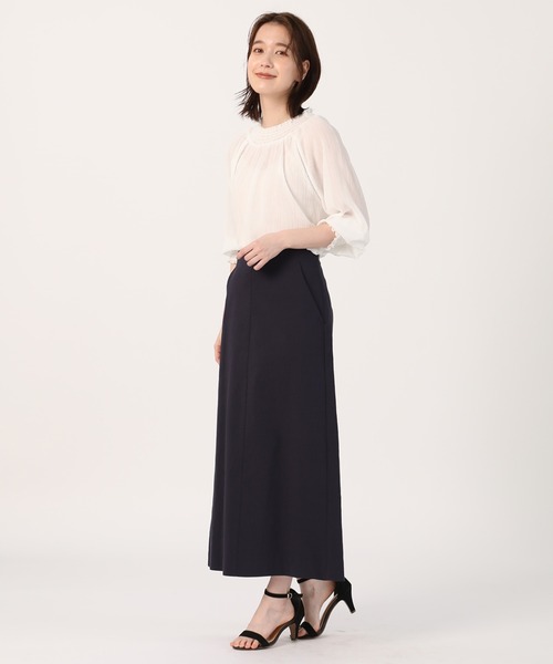 INED（イネド）の「ギャザーネック楊柳ブラウス（シャツ/ブラウス 