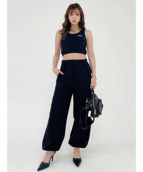 GYDA（ジェイダ）の「【セットアップ着用可】SUNGLASSES PATCHワイドルーズスウェットパンツ（スウェットパンツ・レディース・ブラック/ベージュ/アイボリー/グリーン・FREE）」の15枚目の写真