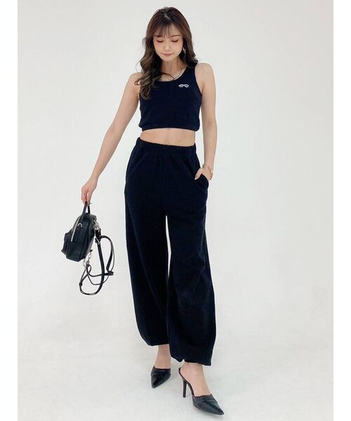 GYDA（ジェイダ）の「【セットアップ着用可】SUNGLASSES PATCHワイドルーズスウェットパンツ（スウェットパンツ・レディース・ブラック/ベージュ/アイボリー/グリーン・FREE）」の20枚目の写真