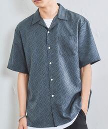 coen | ジオメトリックプリントショートスリーブシャツ(セットアップ対応)(シャツ/ブラウス)