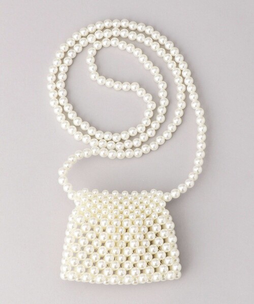 FREAK'S STORE（フリークスストア）の「bLicenscell/ブリスンセル pearl tiny正方形バッグ/パールタイニー正方形バッグ（ショルダーバッグ・レディース・ホワイト・ONE SIZE）」の2枚目の写真