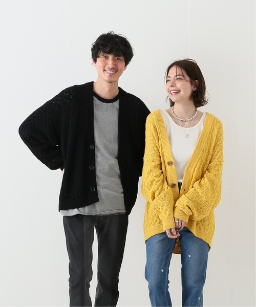 JOINT WORKS(ジョイントワークス)の「JW-CROCHET KNIT カーディガン(カーディガン/ボレロ・メンズ・ブラック/グリーン/イエロー・LARGE/MEDIUM)」の2枚目の写真