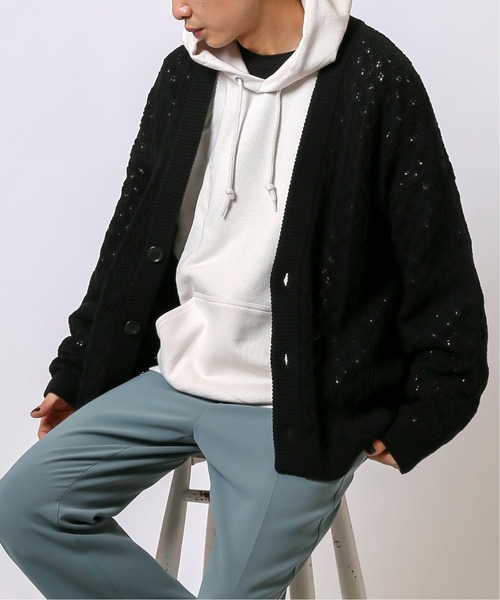 JOINT WORKS(ジョイントワークス)の「JW-CROCHET KNIT カーディガン(カーディガン/ボレロ・メンズ・ブラック/グリーン/イエロー・LARGE/MEDIUM)」の16枚目の写真