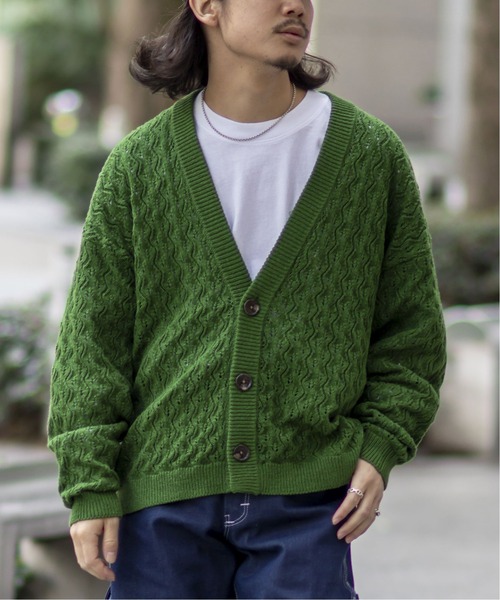 JOINT WORKS(ジョイントワークス)の「JW-CROCHET KNIT カーディガン(カーディガン/ボレロ・メンズ・ブラック/グリーン/イエロー・LARGE/MEDIUM)」の22枚目の写真