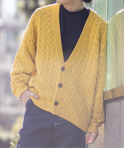 JOINT WORKS(ジョイントワークス)の「JW-CROCHET KNIT カーディガン(カーディガン/ボレロ・メンズ・ブラック/グリーン/イエロー・LARGE/MEDIUM)」の6枚目の写真