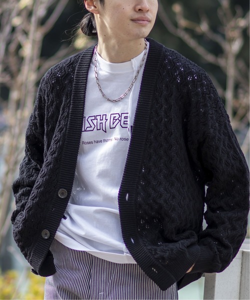 JOINT WORKS(ジョイントワークス)の「JW-CROCHET KNIT カーディガン(カーディガン/ボレロ・メンズ・ブラック/グリーン/イエロー・LARGE/MEDIUM)」の11枚目の写真