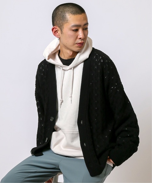 JOINT WORKS(ジョイントワークス)の「JW-CROCHET KNIT カーディガン(カーディガン/ボレロ・メンズ・ブラック/グリーン/イエロー・LARGE/MEDIUM)」の15枚目の写真