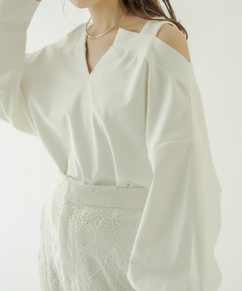 mystic（ミスティック）の「レイヤードトップス（その他トップス・レディース・オフホワイト/ネイビー/ピンク・FREE）」の2枚目の写真