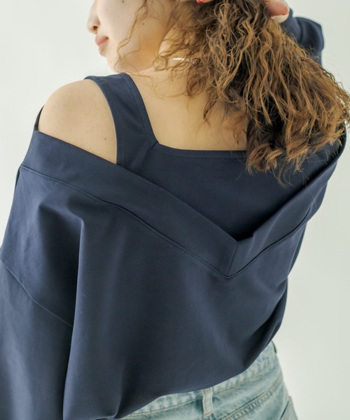 mystic（ミスティック）の「レイヤードトップス（その他トップス・レディース・オフホワイト/ネイビー/ピンク・FREE）」の8枚目の写真