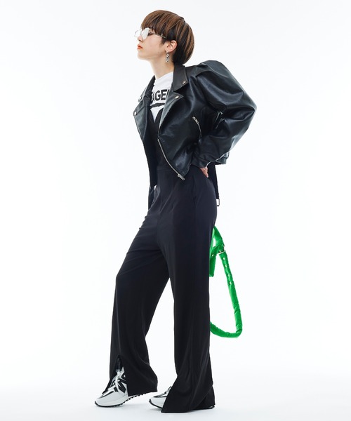 Narcissus（ナルシス）の「【Narcissus】パフレザージャケット（ライダースジャケット・レディース・ブラック・FREE）」の6枚目の写真