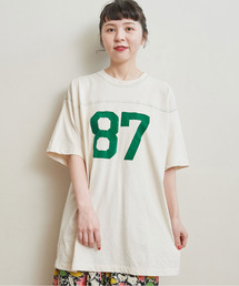 CHILD WOMAN | オーガニック天竺 フットボール BIG5分袖Tシャツ(Tシャツ/カットソー)