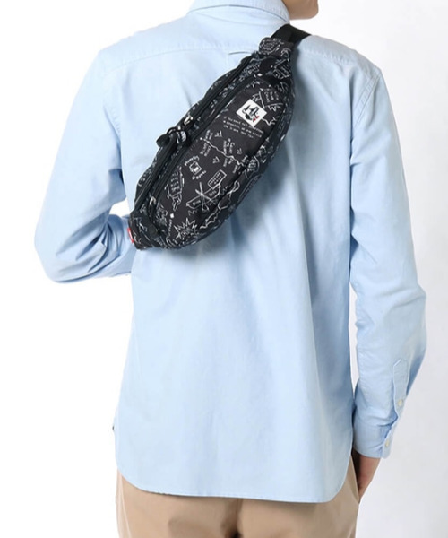 CHUMS(チャムス)の「CHUMS/チャムス リサイクルスモールウエストポーチ CH60-3214(ボディバッグ/ウエストポーチ・メンズ・ブラック/ブラック×イエロー/ブラウン/ベージュ系その他・FREE)」の2枚目の写真