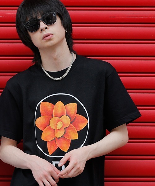 GDC - ジーディーシー　GDC ロッカーズ　Tシャツ　フリーサイズ　レディース GDCジーディーシー RINNEリンネロゴプリントTシャツ ブラックM