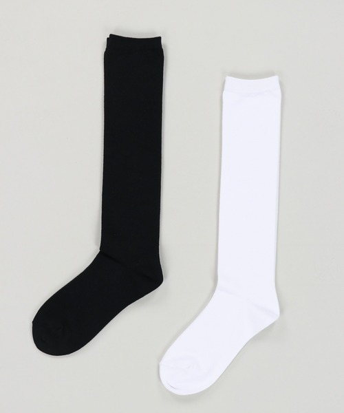 SPINNS(スピンズ)の「ハイソックス(ソックス/靴下・レディース・ホワイト/ブラック・ONESIZE)」の7枚目の写真