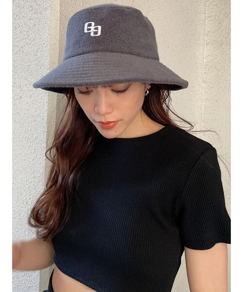 GYDA（ジェイダ）の「GGパイルバケットHAT（その他雑貨・レディース・チャコールグレー/オフホワイト・FREE）」の19枚目の写真