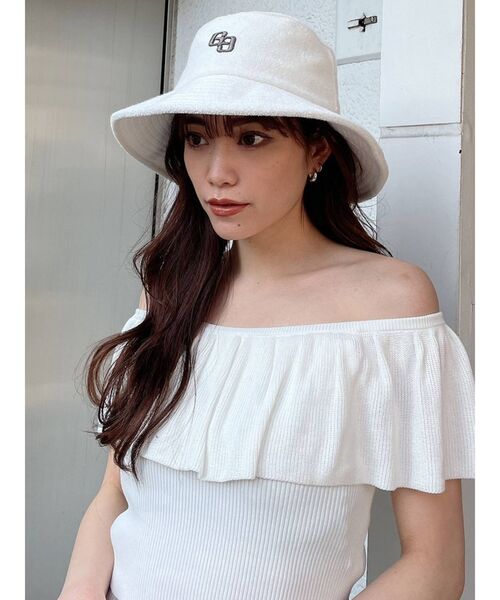 GYDA（ジェイダ）の「GGパイルバケットHAT（その他雑貨・レディース・チャコールグレー/オフホワイト・FREE）」の17枚目の写真