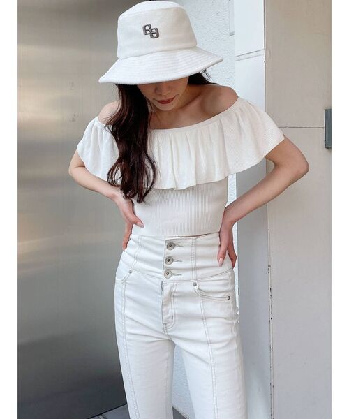 GYDA（ジェイダ）の「GGパイルバケットHAT（その他雑貨・レディース・チャコールグレー/オフホワイト・FREE）」の16枚目の写真